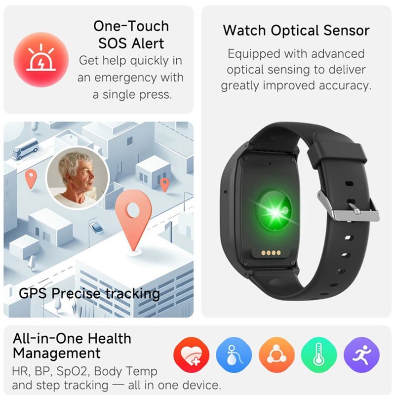 Reloj GPS 4G para Personas May - Fall Detection Watch reseña y precio